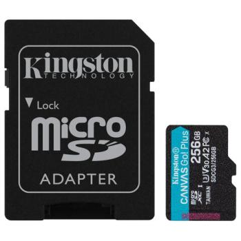 Карта памяти microSDXC 256GB KINGSTON Canvas Go Plus UHS-I U3, 170 Мб/с (class 10), SDCG3/256GB - Премиум Сервис