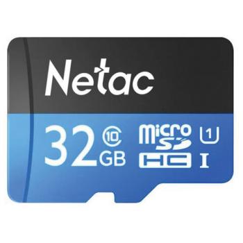 Карта памяти microSDHC 32 ГБ NETAC P500 Standard, UHS-I U1, 80 Мб/с (class 10), адаптер, NT02P500STN-032G-R - Премиум Сервис