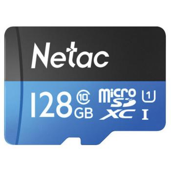 Карта памяти microSDXC 128 ГБ NETAC P500 Standard, UHS-I U1, 90 Мб/с (class 10), адаптер, NT02P500STN-128G-R - Премиум Сервис