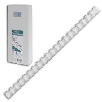 Пружины пластиковые для переплета, КОМПЛЕКТ 100 шт., 12 мм (для сшивания 56-80 л.), белые, FELLOWES, FS-53462 - Премиум Сервис