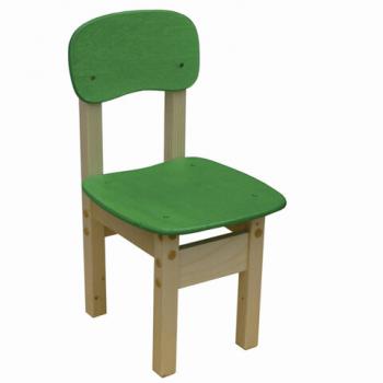 Стул детский "Яблочко-2", рост 2 (115-130 см), фанера/дерево, зеленый - Премиум Сервис