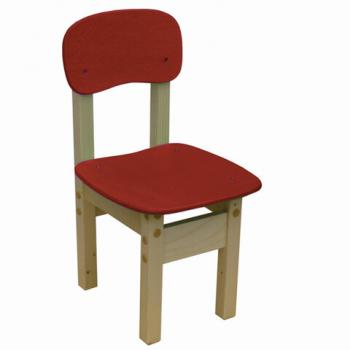 Стул детский "Яблочко-3", рост 3 (130-145 см), фанера/дерево, красный - Премиум Сервис