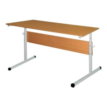 Стол-парта 2-местный, регулируемый, 1200х500х520-640 мм, рост 2-4, серый каркас, ЛДСП бук, Ш-304 (2-4) - Премиум Сервис
