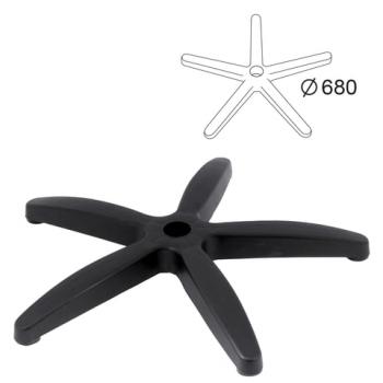 Пятилучие для кресла, нагрузка до 120 кг, диаметр 680 мм, пластиковое - Премиум Сервис