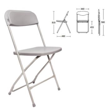 Стул складной для дома и офиса BRABIX "Golf CF-002", серый каркас, пластик серый, 531564 - Премиум Сервис