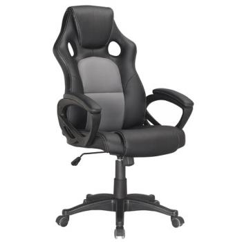 Кресло компьютерное BRABIX "Rider Plus EX-544" КОМФОРТ, экокожа, черное/серое, 531582 - Премиум Сервис