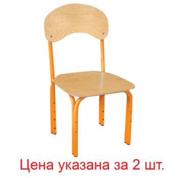 Стулья детские "Яшка", комплект 2 шт., регулируемые, рост 1-3 (100-145 см), фанера/металл, оранжевый - Премиум Сервис