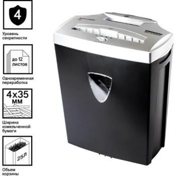 Уничтожитель (шредер) BRAUBERG S12, 4 уровень секретности, фрагменты 4х35 мм, 12 листов, 25 л, 531774 - Премиум Сервис