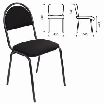 Стул для посетителей РС00М, черный каркас, ткань черная - Премиум Сервис