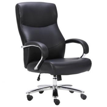 Кресло офисное BRABIX PREMIUM "Total HD-006", НАГРУЗКА до 180 кг, экокожа, хром, черное, 531933 - Премиум Сервис