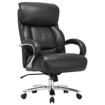 Кресло из натуральной кожи BRABIX PREMIUM "Pride HD-100", НАГРУЗКА до 250 кг, черное, 531940 - Премиум Сервис