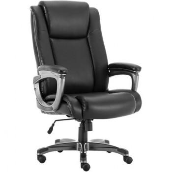 Кресло офисное BRABIX PREMIUM "Solid HD-005", НАГРУЗКА до 180 кг, рециклированная кожа, черное, 531941 - Премиум Сервис