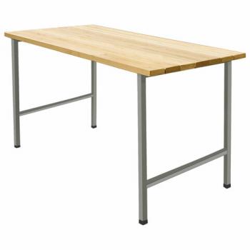 Стол обеденный на металлокаркасе НАДЕЖДА "Д-261С", 1300х625х760 мм, серый каркас, дерево - Премиум Сервис