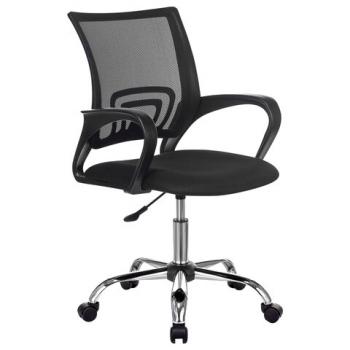 Кресло BRABIX "Fly MG-396", с подлокотниками, сетка, хром, черное, 532086 - Премиум Сервис