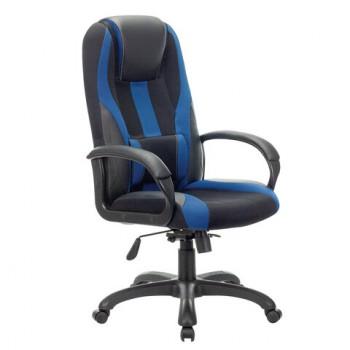 Кресло компьютерное BRABIX PREMIUM "Rapid GM-102", НАГРУЗКА 180 кг, экокожа/ткань, черное/синее, 532106 - Премиум Сервис
