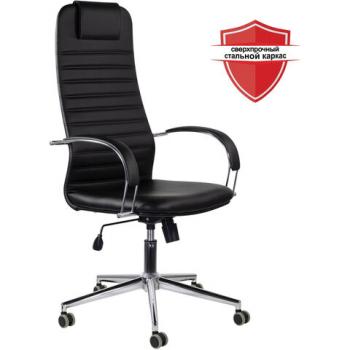 Кресло офисное BRABIX "Pilot EX-610 CH" premium, хром, кожзам, черное, 532418 - Премиум Сервис