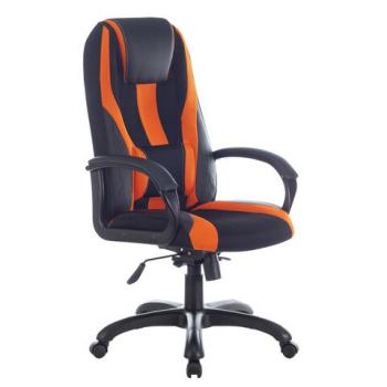 Кресло компьютерное BRABIX PREMIUM "Rapid GM-102", НАГРУЗКА 180 кг, экокожа/ткань, черно/оранжевое, 532420, GM-102_532420 - Премиум Сервис