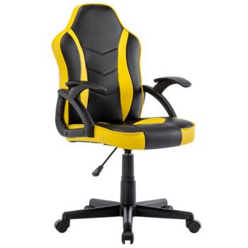 Кресло компьютерное BRABIX "Shark GM-203", экокожа, черное/желтое, 532514 - Премиум Сервис