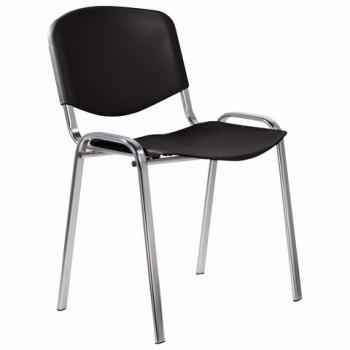 Стул STAFF "Iso Plast CF-009", хром каркас, пластик черный, 532571 - Премиум Сервис
