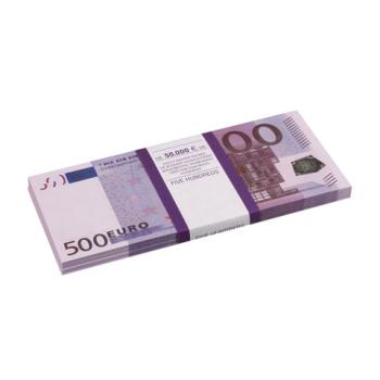Деньги шуточные "500 евро", упаковка с европодвесом, AD0000064 - Премиум Сервис