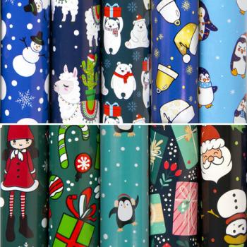 Бумага упаковочная новогодняя "Snow Fun", 70х100 см, 10 дизайнов ассорти, ЗОЛОТАЯ СКАЗКА, 591911 - Премиум Сервис