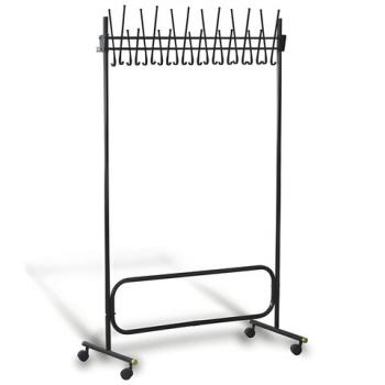 Вешалка напольная "СК (СКР)", 1,98 м, 22 крючка, металл, черная, передвижная - Премиум Сервис