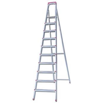 Стремянка стальная 10 ступеней, верхняя площадка 2,26 м, до 150 кг, облегченная, вес 13 кг, UFUK, ТУ 24/KRM610 - Премиум Сервис