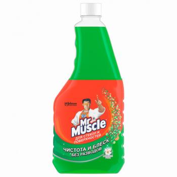 Средство для мытья стекол и зеркал (сменный флакон) 500 мл, МИСТЕР МУСКУЛ "Утренняя роса" - Премиум Сервис