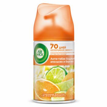 Сменный баллон 250 мл, AIRWICK "Анти-табак. Апельс/бергамот", для автоматических освежителей, универсальный, 224392 - Премиум Сервис