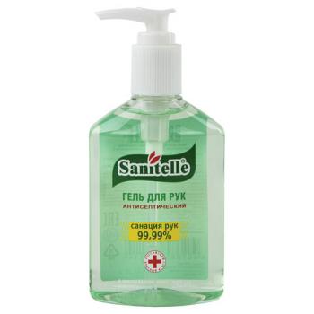 Антисептик-гель для рук (спирт 66,2%) 250 мл SANITELLE (Санитель), Алоэ, дозатор - Премиум Сервис