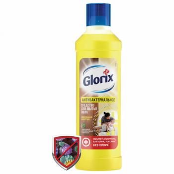Средство для мытья пола дезинфицирующее 1 л GLORIX (Глорикс) "Лимонная Энергия", без хлора, 8677296 - Премиум Сервис
