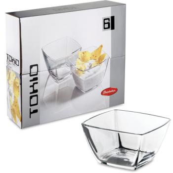 Набор салатников "Tokio", 6 шт., квадратные, 12,5х12,5 см, глубокие, PASABAHCE, 53056 - Премиум Сервис