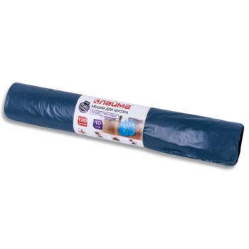 Мешки для мусора 120 л, синие, в рулоне 10 шт., особо прочные, ПВД 40 мкм, 70х110 см, LAIMA, 601387 - Премиум Сервис