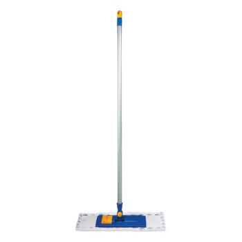 Швабра с флаундером 40 см, черенок 120 см, резьба 1,6 см, МОП микрофибра/абразив, карманы (ТИП К), LAIMA, 601461 - Премиум Сервис