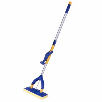 Швабра самоотжимная, механизм "Бабочка", насадка спонж/микрофибра 28 см, телескопический черенок 115 см, LAIMA, 601468 - Премиум Сервис