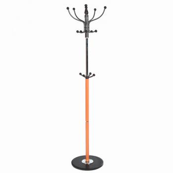 Вешалка-стойка BRABIX "CR-318", металл/мрамор, 1,8 м, на диске диаметром 36 см, 5 крючков+4 дополнительных, орех, 601743 - Премиум Сервис