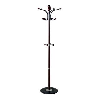 Вешалка-стойка BRABIX "CR-274", металл/мрамор, 1,8 м, на диске диаметром 36 см, 5 крючков + 4 дополнительных, венге, 601744 - Премиум Сервис