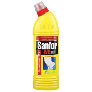 Средство для уборки туалета 1 кг, SANFOR WC gel (Санфор гель) "Лимонный фреш", 1954 - Премиум Сервис