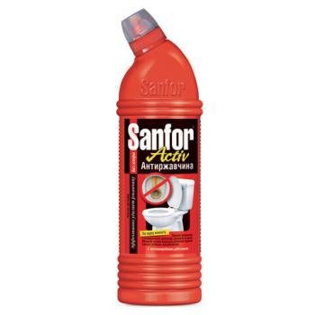 Чистящее средство 750 г, SANFOR Activ (Санфор Актив) "Антиржавчина", гель, 1557 - Премиум Сервис