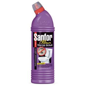 Чистящее средство 750 г, SANFOR Chlorum (Санфор Хлорный), мгновенное отбеливание, гель, 1880 - Премиум Сервис