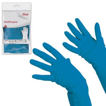 Перчатки хозяйственные резиновые VILEDA многоцелевые, с х/б напылением, прочные, размер XL (очень большой), 102590 - Премиум Сервис
