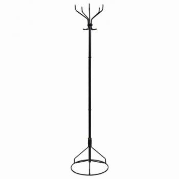 Вешалка-стойка "Ажур-2", 1,89 м, основание 46 см, 5 крючков, металл, черная - Премиум Сервис