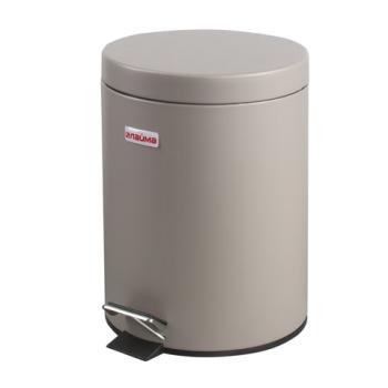 Ведро-контейнер для мусора (урна) с педалью LAIMA "Classic", 5 л, серое, матовое, металл, со съемным внутренним ведром, 602849 - Премиум Сервис