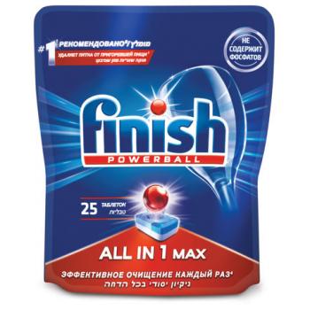 Таблетки для посудомоечных машин 25 шт. FINISH "All in 1", 3025693 - Премиум Сервис