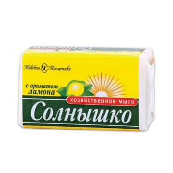 Мыло хозяйственное 140 г, СОЛНЫШКО, с ароматом лимона, 11141 - Премиум Сервис