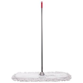 Швабра-рамка 90 см, стальной черенок 125 см, цельный держатель, МОП с завязками, хлопок, LAIMA, 603603 - Премиум Сервис