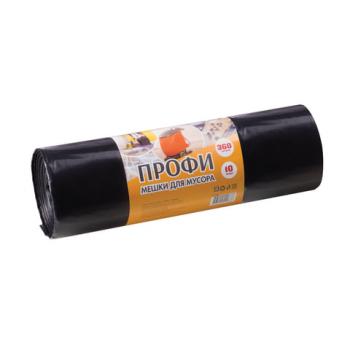 Мешки для мусора 360 л, черные, в рулоне 10 шт., ПВД, 65 мкм, 110х140 см, особо прочные, КОНЦЕПЦИЯ БЫТА "Профи", 2883 - Премиум Сервис