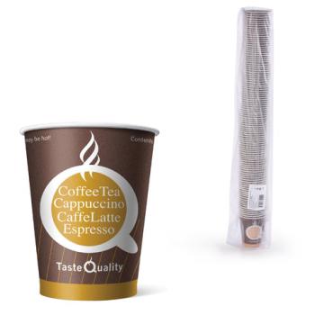 Одноразовые стаканы 165 мл, КОМПЛЕКТ 100 шт., бумажные однослойные, "Taste Quality", холодное/горячее, для вендинга, ФОРМАЦИЯ, HB70-195-0071-1 - Премиум Сервис