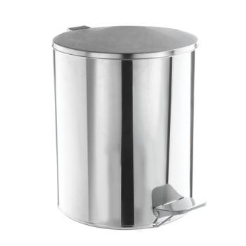 Ведро для мусора с педалью, УСИЛЕННОЕ, ТИТАН, 15 литров, нержавеющая сталь, хром - Премиум Сервис
