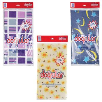 Чехол для гладильной доски УНИВЕРСАЛЬНЫЙ, 140х52 см, БОЛЬШОЙ, цвет ассорти, Тефлон, DOGRULAR, UAB54003 - Премиум Сервис